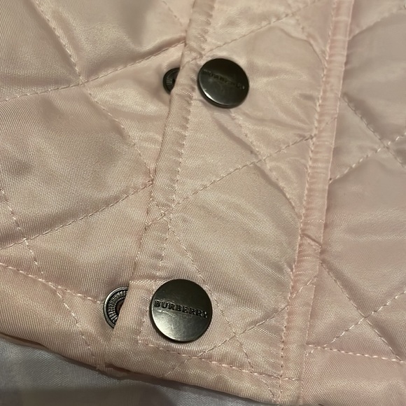 Burberry Girls Toddler 2Y Pink Classic Plaid Reversible Hood Quilted Jacket - Picture 3 of 9